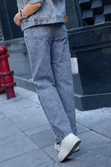 Quần Jean Nữ Ống Suông Vừa Cotton Denim Cao Cấp - Cạp Cao Hack Dáng Thon Gọn Tinh Tế