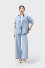 Áo Sơ Mi Jean Nữ Dáng Suông - Mềm Mát, Phom Rộng Trẻ Trung