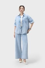 Quần Jean Nữ Ống Rộng Cạp Cao Luxury Denim - Phong Cách Trẻ Trung