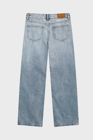 Quần Jean Nữ Ống Suông Denim Thượng Hạng Xanh Chàm - Che Khuyết Điểm Tôn Dáng