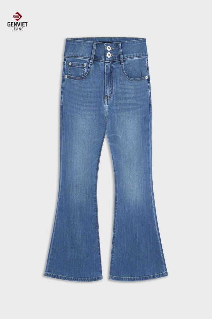 Quần Dài Jeans Nữ Ống Vảy
