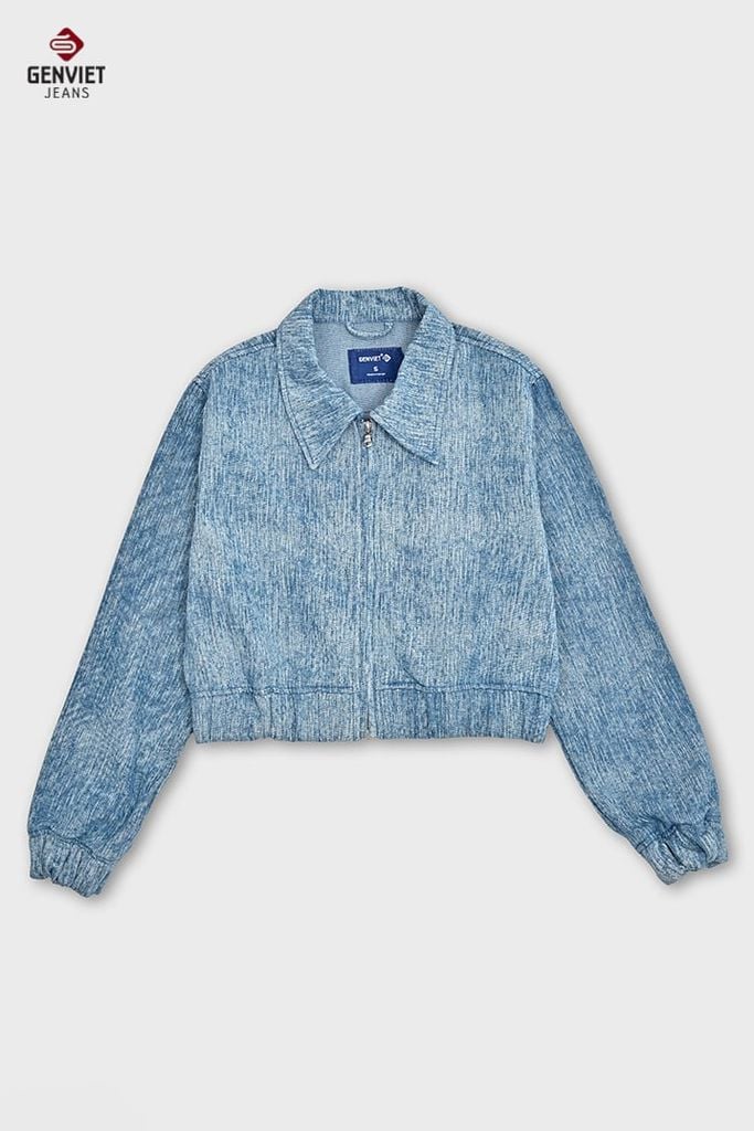 Áo Khoác Jeans Nữ  Bomber