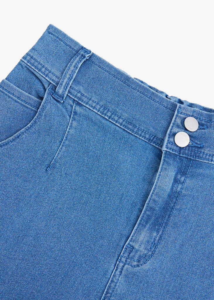 Quần Sooc Jeans Nữ Dáng Suông