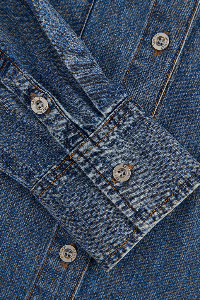 Áo Sơ Mi Jean Nữ Dài Tay Form Suông