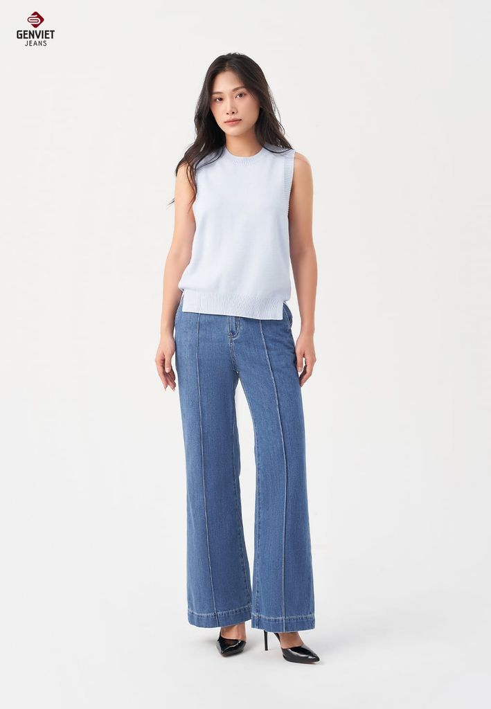 Quần Jeans Nữ Ống Vảy