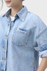 Áo Sơ Mi Jean Nữ Dáng Suông - Mềm Mát, Phom Rộng Trẻ Trung