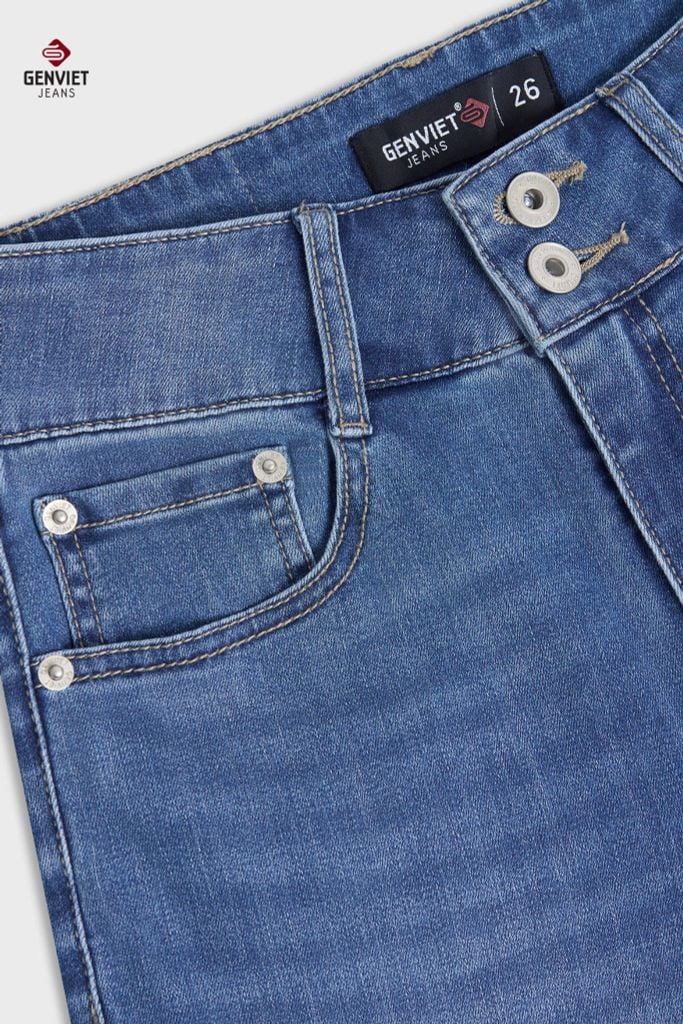 Quần Dài Jeans Nữ Ống Vảy