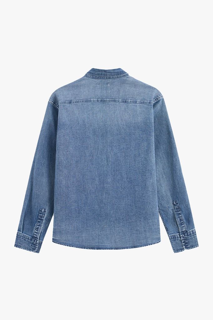 Áo Sơ Mi Jean Nam Dài Tay Form Ôm