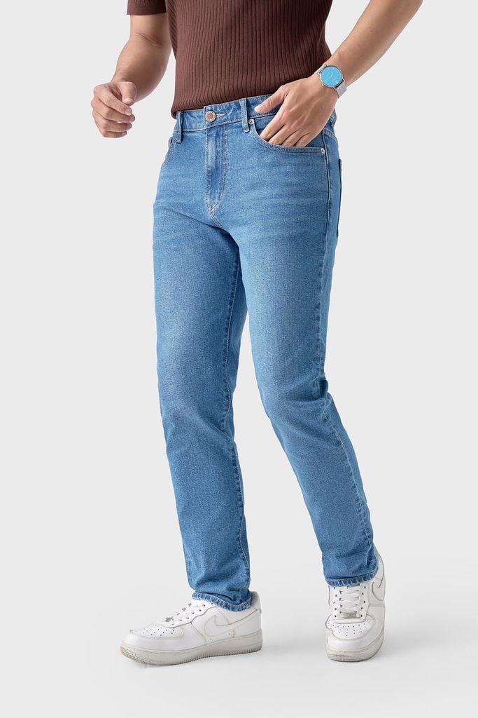 Quần Jean Nam Slim Ôm Vừa - Co Giãn 4 Chiều