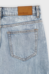 Quần Jean Nữ Ống Suông Denim Thượng Hạng Xanh Chàm - Che Khuyết Điểm Tôn Dáng