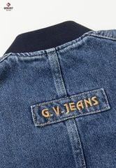 Áo Khoác Jeans 1 Lớp Nam Bomber – Họa Tiết Chéo Thêu Tay