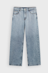 Quần Jean Nữ Ống Suông Denim Thượng Hạng Xanh Chàm - Che Khuyết Điểm Tôn Dáng