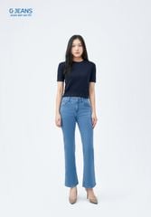 Quần Jeans Nữ Suông Vảy