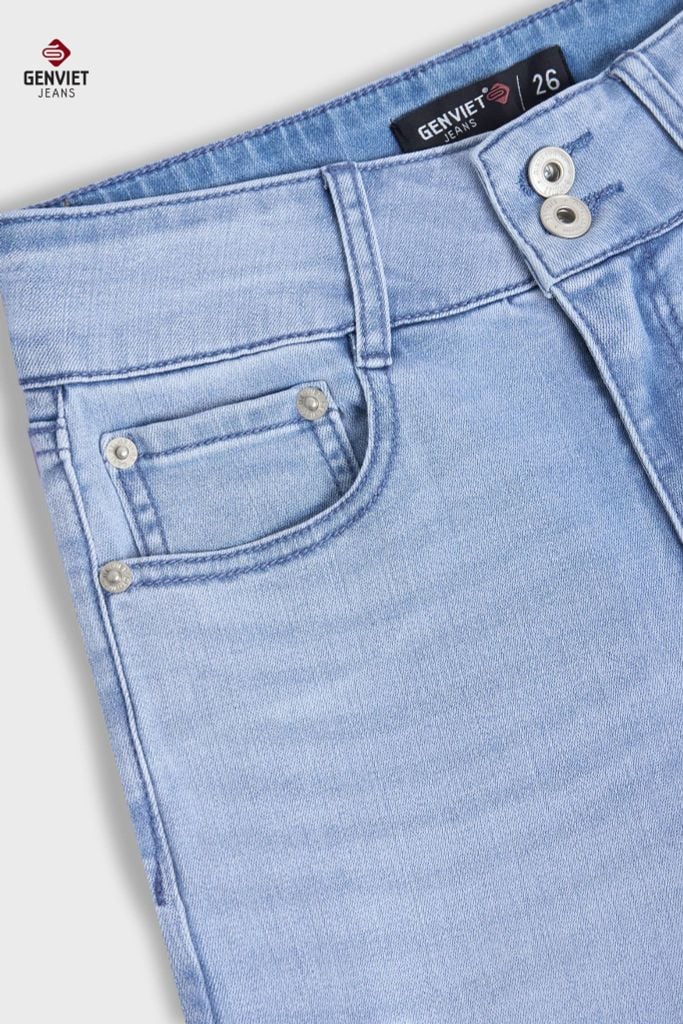 Quần Dài Jeans Nữ Ống Vảy