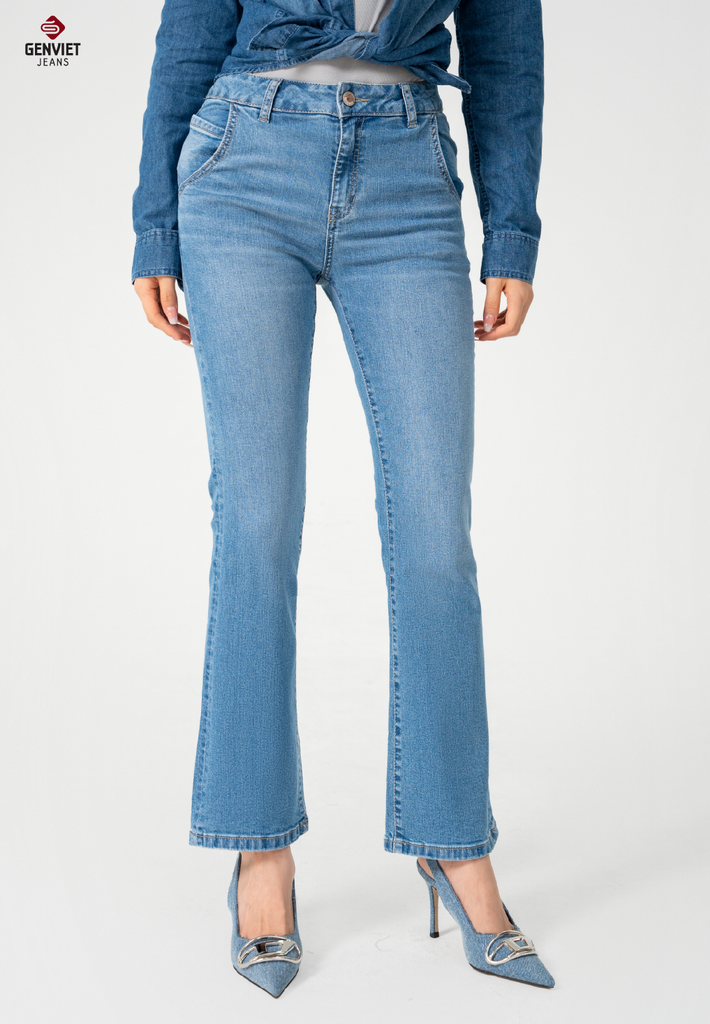 Quần Jeans Nữ Ống Vảy