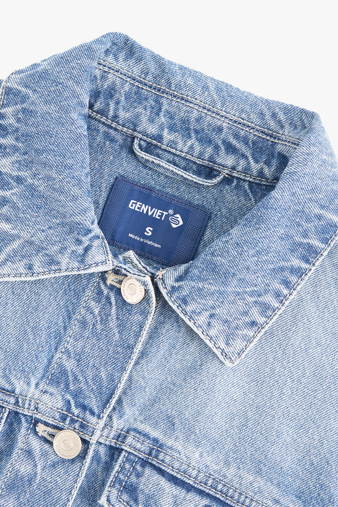 Áo Khoác Jeans Nữ 1 Lớp Croptop