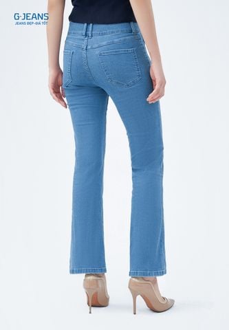 Quần Jeans Nữ Suông Vảy