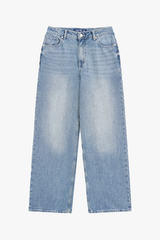 Quần Dài Jeans Nữ Suông Vừa