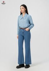 Áo Sơ Mi Jeans Dài Tay Nữ