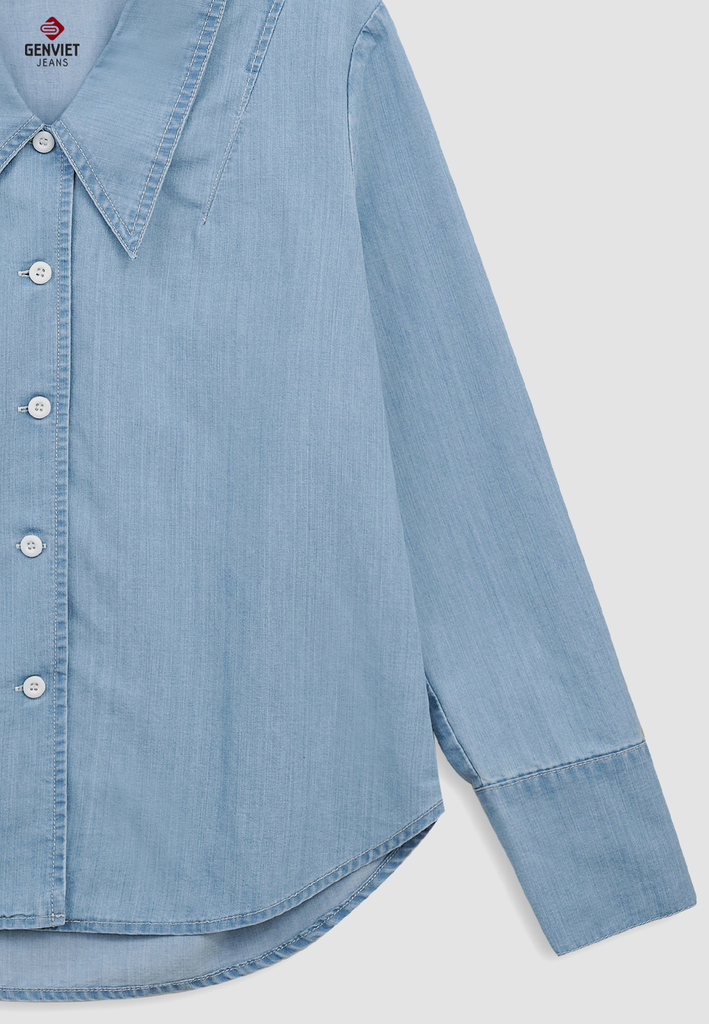 Áo Sơ Mi Jeans Dài Tay Nữ