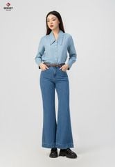 Áo Sơ Mi Jeans Dài Tay Nữ