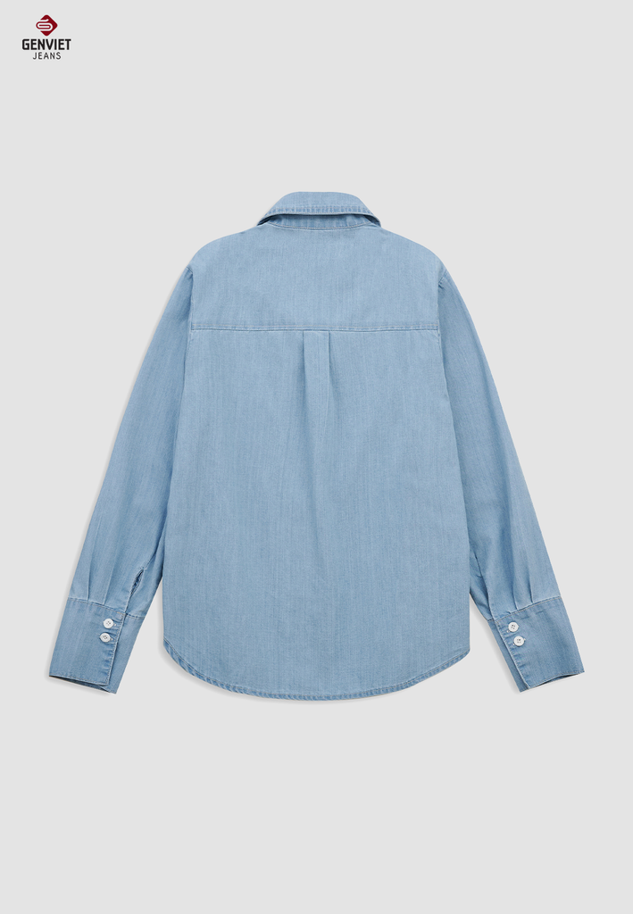 Áo Sơ Mi Jeans Dài Tay Nữ