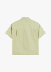 Áo Sơ Mi Nữ Croptop Cộc Tay - Chất Vải Thô Trẻ Trung Năng Động