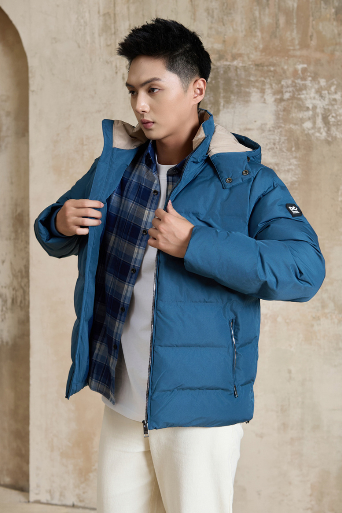 Áo Phao 3 Lớp Chần Bông Có Mũ Tháo Rời - Tay Bo Chun, Ấm Áp