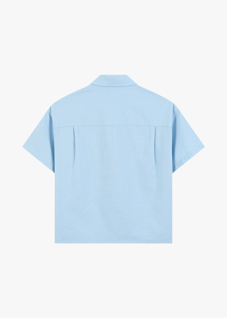 Áo Sơ Mi Nữ Croptop Cộc Tay - Chất Vải Thô Trẻ Trung Năng Động