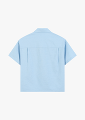 Áo Sơ Mi Nữ Croptop Cộc Tay - Chất Vải Thô Trẻ Trung Năng Động