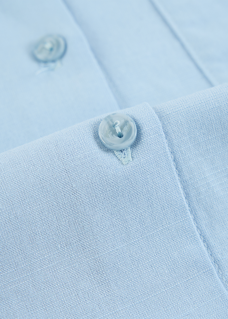 Áo Sơ Mi Nữ Croptop Cộc Tay - Chất Vải Thô Trẻ Trung Năng Động