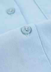 Áo Sơ Mi Nữ Croptop Cộc Tay - Chất Vải Thô Trẻ Trung Năng Động