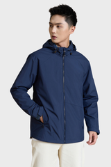 Áo Khoác Gió Có Mũ 2 Lớp - Túi Chéo, Chống Nước, Cản Gió