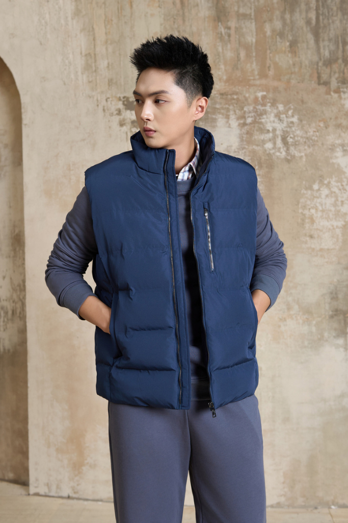 Áo Phao Gile 3 Lớp Chần Bông - Cổ Cao Cản Gió, Giữ Ấm Tốt