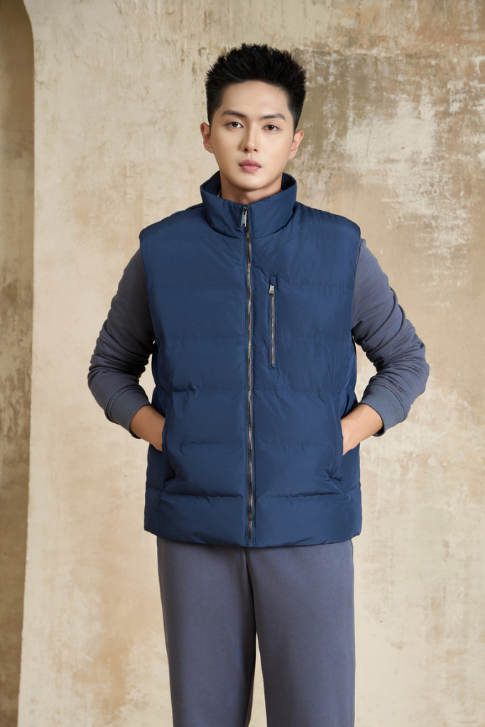 Áo Phao Gile 3 Lớp Chần Bông - Cổ Cao Cản Gió, Giữ Ấm Tốt