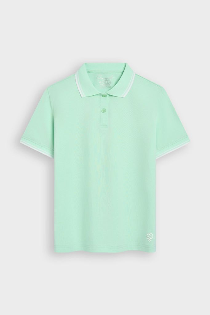 Áo Polo Cộc Tay Nữ Suông Vừa