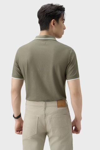 Áo Polo Nam Cộc Tay Suông Vừa - Họa Tiết Tổ Ong Thoáng Khí