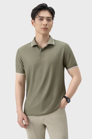 Áo Polo Nam Cộc Tay Suông Vừa - Họa Tiết Tổ Ong Thoáng Khí