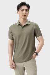 Áo Polo Nam Cộc Tay Suông Vừa - Họa Tiết Tổ Ong Thoáng Khí