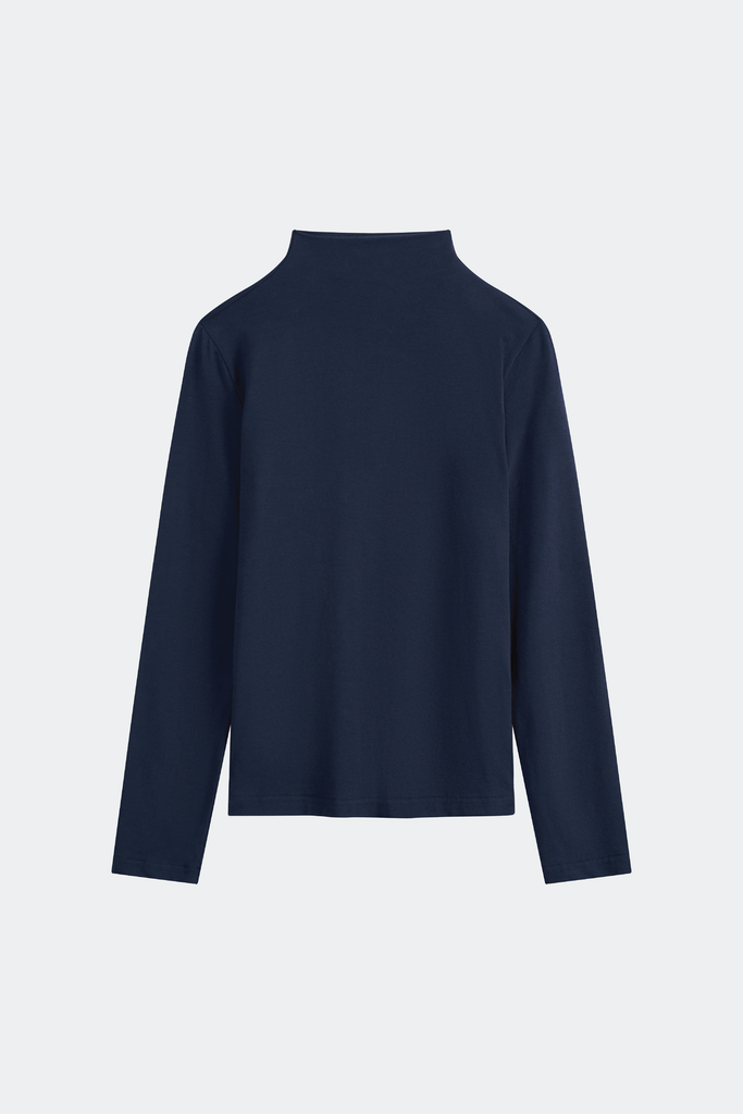 Áo Thun Cổ Lọ Nữ Dài Tay Slim-Fit Thun Dệt Đôi Cao Cấp - Co Giãn 4 Chiều Giữ Ấm Êm Ái
