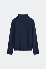 Áo Thun Cổ Lọ Nữ Dài Tay Slim-Fit Thun Dệt Đôi Cao Cấp - Co Giãn 4 Chiều Giữ Ấm Êm Ái