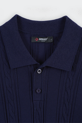 Áo Polo Dệt Kim Nam Suông Vừa Len Sợi Dệt Knit Cao Cấp - Thiết Kế Vặn Thừng Tinh Xảo Lịch Lãm