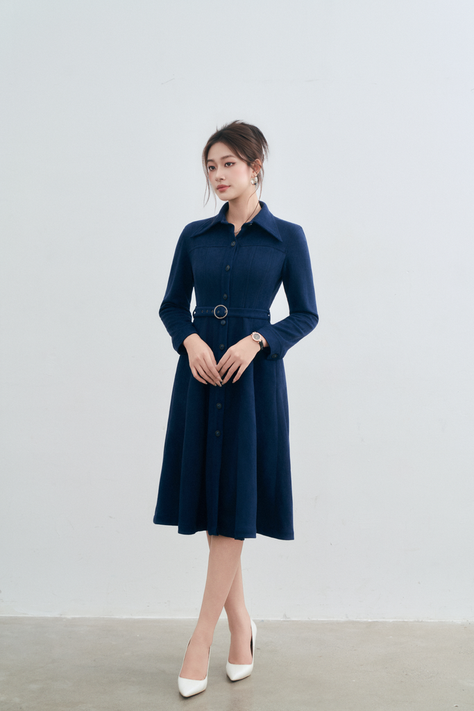 Đầm Da Lộn Nữ - Dáng Suông Trẻ Trung