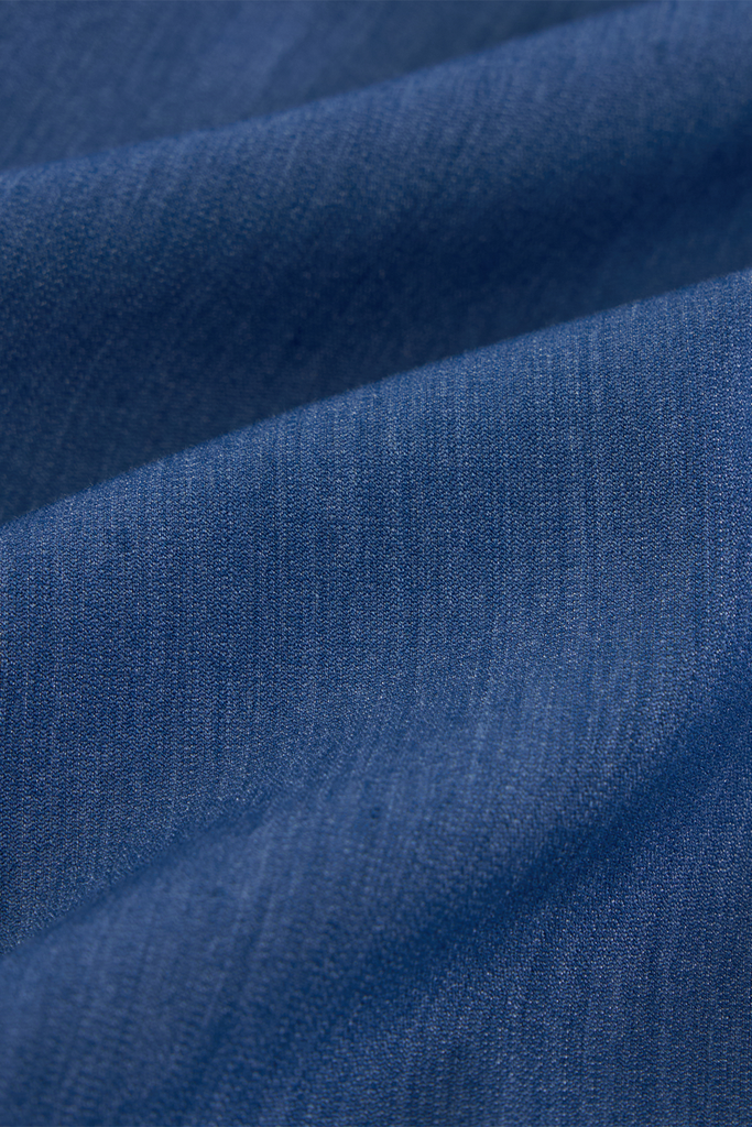 Đầm Xòe Nữ Liền Thân Tay Ngắn Cổ Tròn - Soft Denim Mềm Mát
