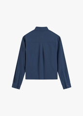 Áo Sơ Mi Nữ Dài Tay Croptop - Vải Thô Trẻ Trung Năng Động