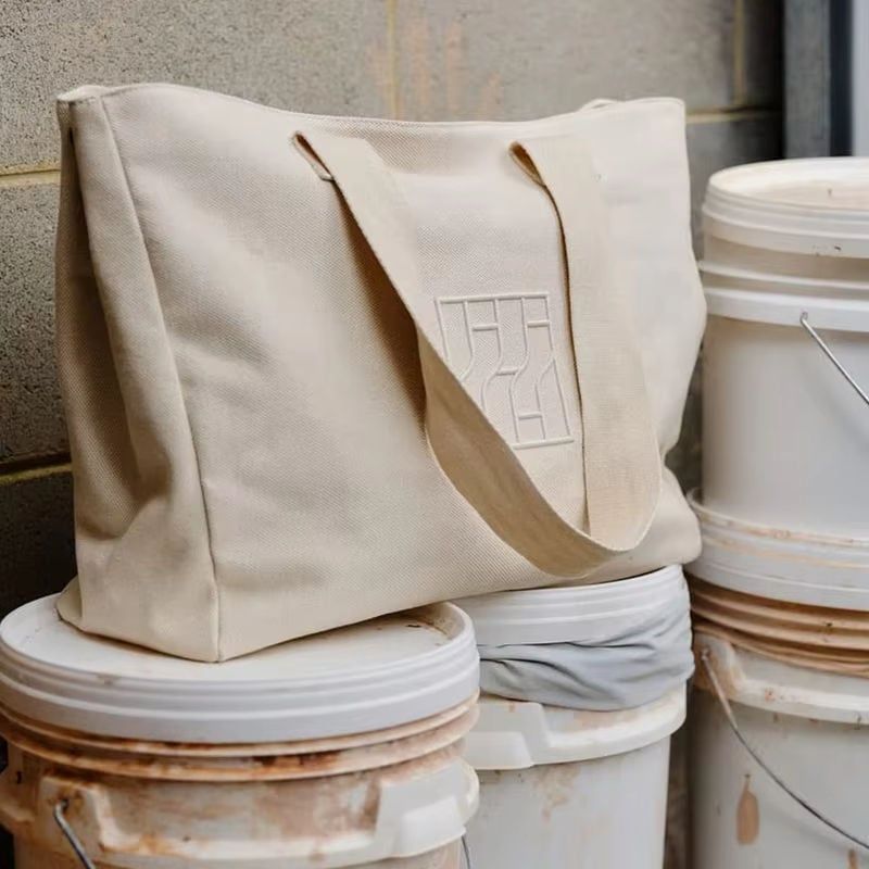  May Túi Tote Canvas Cỡ Lớn Thêu Logo Theo Yêu Cầu OEM/ODM– TB6070504 