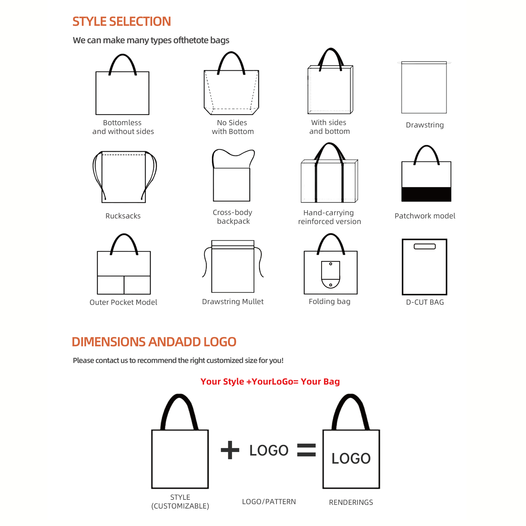  May Túi Tote Có Khóa Kéo In Logo Theo Yêu Cầu OEM/ODM – TB6071308 