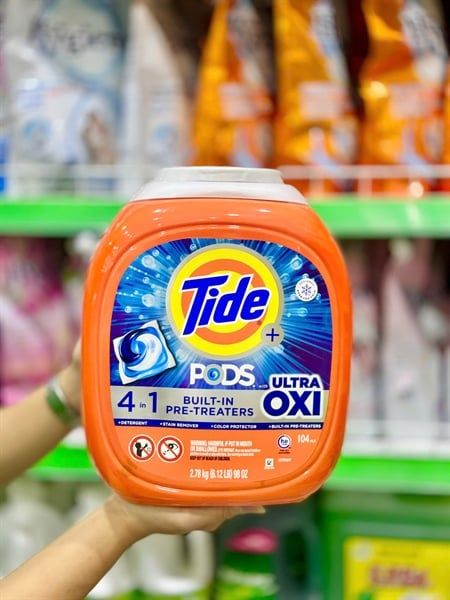 Viên giặt Tide Pods Ultra Oxi 4in1 - 104v - 2,78kg