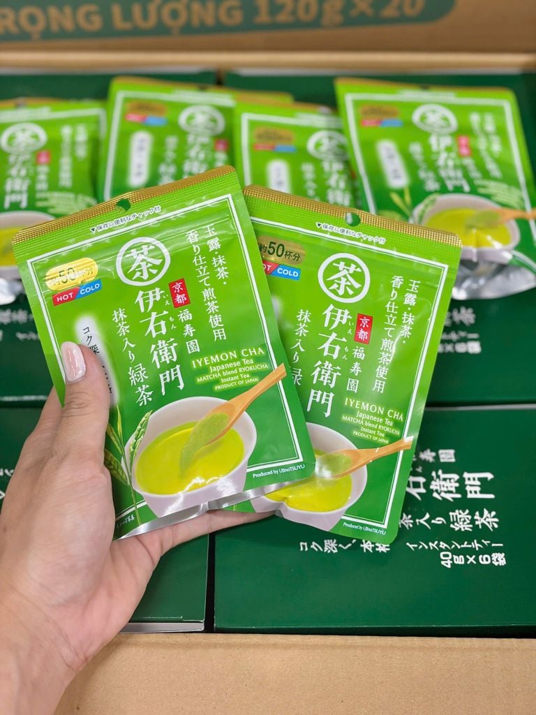 Bột Trà Xanh Hòa Tan Cao Cấp Nhật Iyemon - Gói 40g