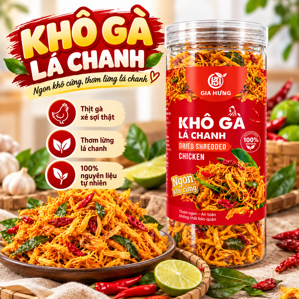 Khô Gà Lá Chanh Gia Hưng - 300g